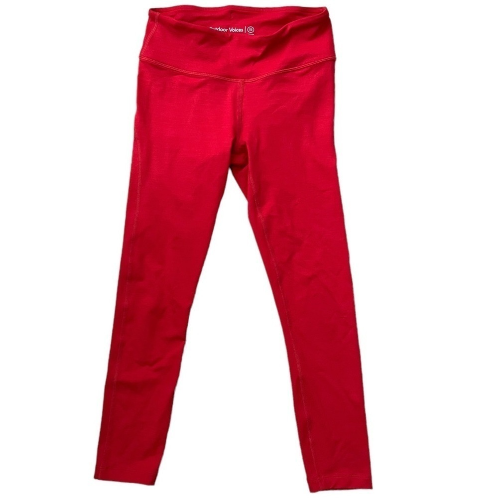 Outdoor Voices Womens Red Athletic Cropped workout Leggings Size XS